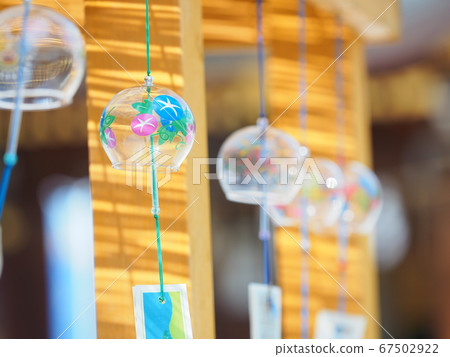 Landscape of Hokkaido Wind chimes at Biei Shrine 67502922