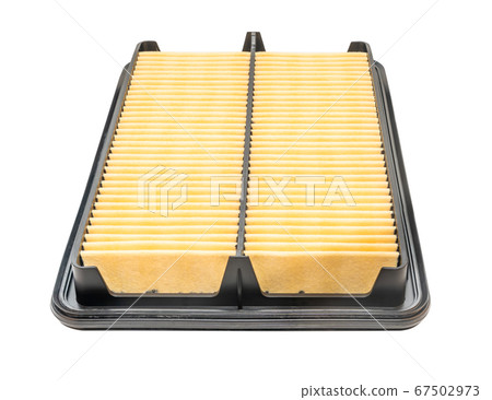 Square car air filter on a white background Square car air filter on a white background 67502973