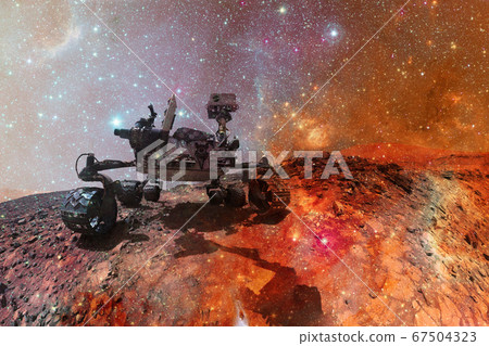 Curiosity rover. Planet Mars. Elements of this image furnished by NASA Curiosity rover. Planet Mars. Elements of this image furnished by NASA 67504323