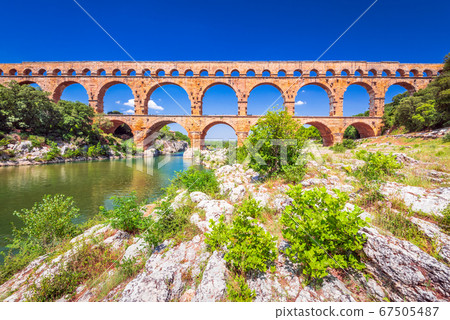 Pont du Gard, Provence in France 67505487