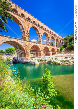 Pont du Gard, Provence in France 67505488
