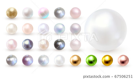 Pearl set isolated on transparent background. Pearl set isolated on transparent background. 67506251