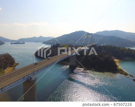 Hakata · Oshima Ohashi (Setonai Shimanami Kaido) - Aerial photograph with drone (Ehime prefecture Imabari City Hakata Town) 67507228