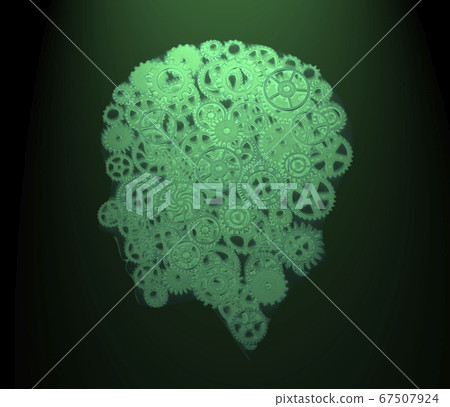 Human Head Model with Gears 67507924