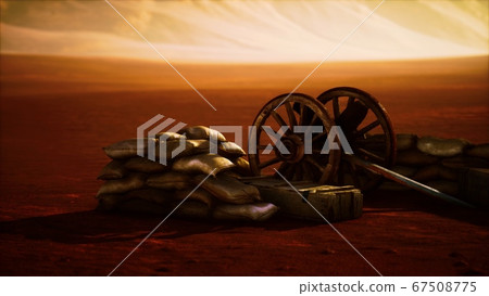 gun behind sandbags during the U.S. Civil War gun behind sandbags during the U.S. Civil War 67508775