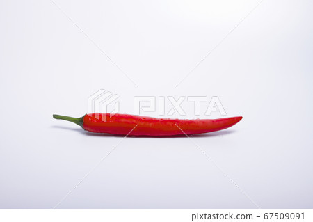 Fresh red chillies with water dripping on seeds Fresh red chillies with water dripping on seeds 67509091