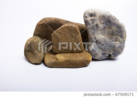 Different types of stones are stacked 67509171