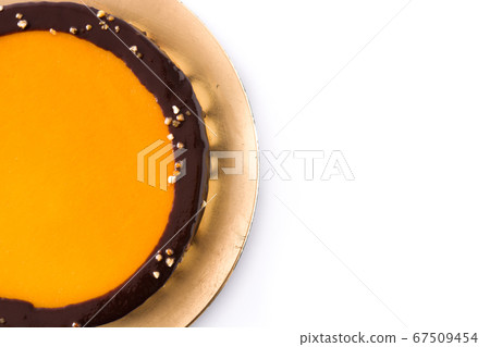 San Marcos or Massini cake isolated on white background. Copy space San Marcos or Massini cake isolated on white background. Copy space 67509454