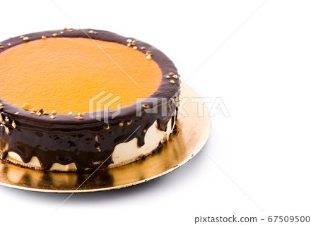 San Marcos or Massini cake isolated on white background. Copy space San Marcos or Massini cake isolated on white background. Copy space 67509500
