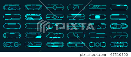 30 Frame futuristic interface hud elements set vector design. 30 Frame futuristic interface hud elements set vector design. 67510500
