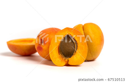 Fresh Apricot fruit isolated on white background Fresh Apricot fruit isolated on white background 67510513