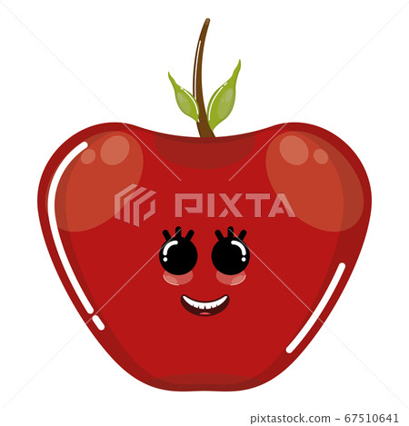 Cartoon icon of a happy apple 67510641