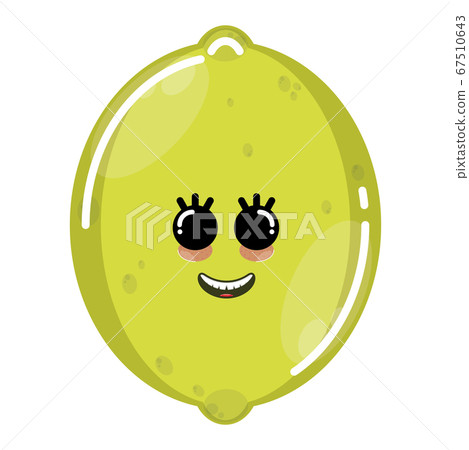 Cartoon icon of a happy lemon Cartoon icon of a happy lemon 67510643