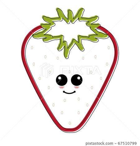 Cartoon icon of a happy strawberry 67510799