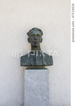 The bust of Josip Vandot in Kranjska Gora, Slovenia 67510816