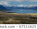 View of Lake tekapo from Mount John observatory, South Island, New Zealand 67511625
