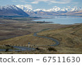 View of Lake tekapo from Mount John observatory, South Island, New Zealand 67511630