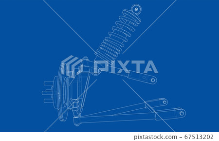 Car suspension with shock absorber Car suspension with shock absorber 67513202