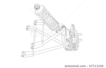 Car suspension with shock absorber 67513208