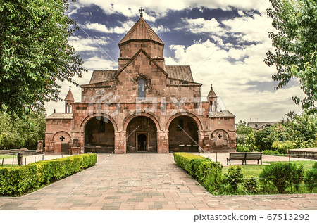 The Church with a three-nave domed Basilica of St. Gayane in Echmiadzin The Church with a three-nave domed Basilica of St. Gayane in Echmiadzin 67513292