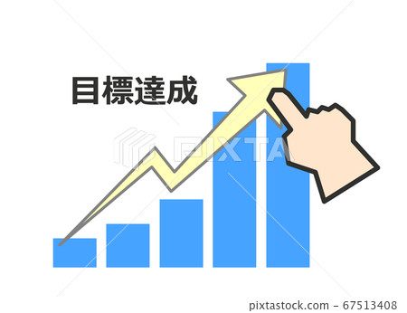 達到目標的條形圖 67513408