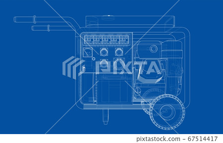 Outline portable gasoline generator 67514417