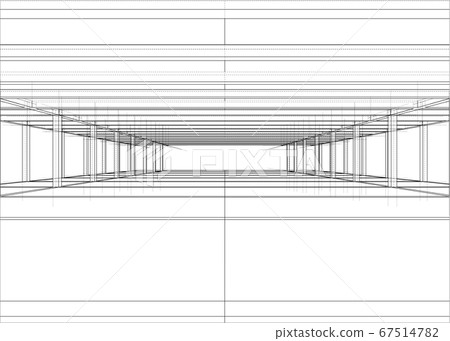 Drawing of a house under construction 67514782