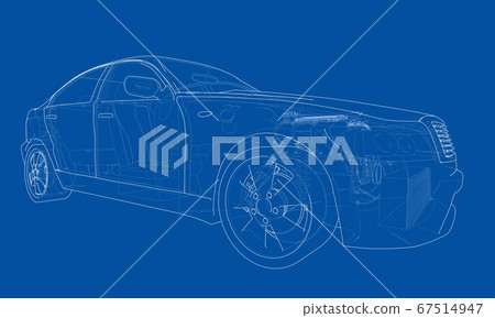 Concept car. 3d illustration Concept car. 3d illustration 67514947