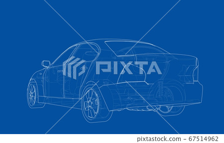 Concept car. 3d illustration 67514962