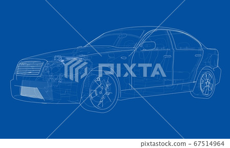 Concept car. 3d illustration Concept car. 3d illustration 67514964