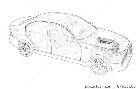 Concept car. 3d illustration 67515163