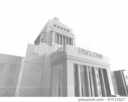 White image of Parliament building 3DCG illustration 67515927