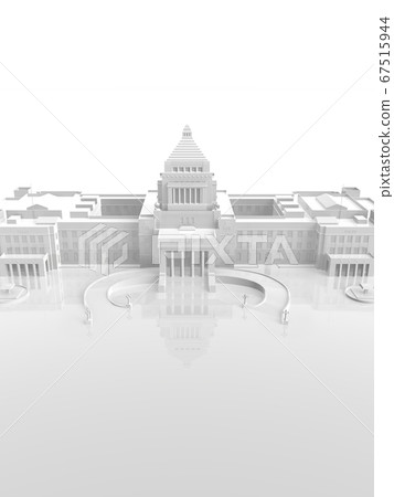 國會大廈3DCG圖的白色圖像 67515944
