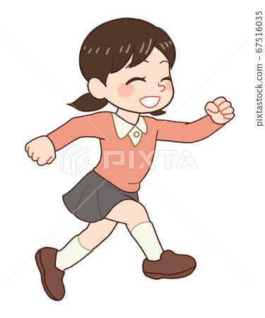 Illustration of a healthy running child Illustration of a healthy running child 67516035
