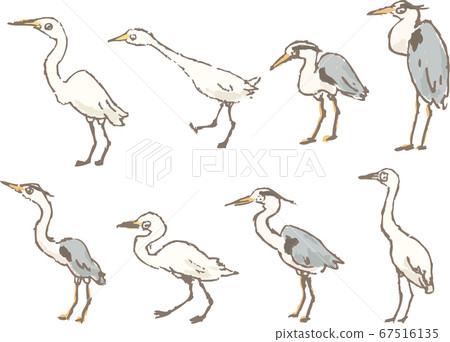 Heart-warming icon-style herons 67516135
