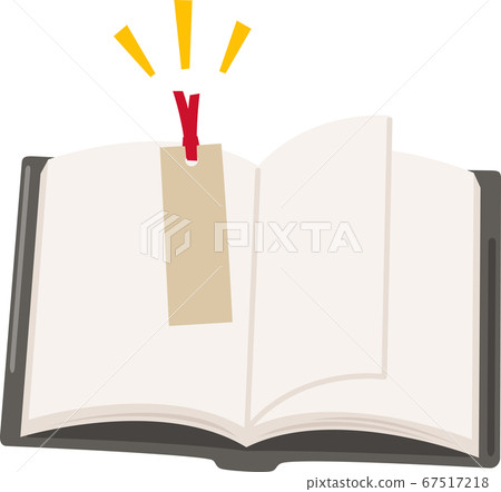 Bookmark on an open book 67517218