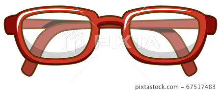 Pair of eyeglasses with red frame 67517483
