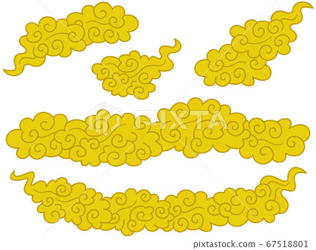 Gold cloud line set 67518801