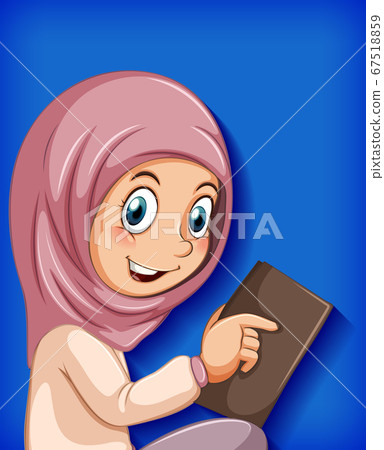 Muslim girl reading the book Muslim girl reading the book 67518859