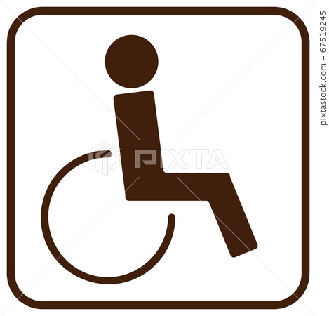 Toilet for wheelchairs and disabled people icon 67519245