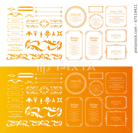 Halloween frame material, Happy Halloween, party, event, decoration material, vintage, ante Halloween frame material, Happy Halloween, party, event, decoration material, vintage, ante 67519421