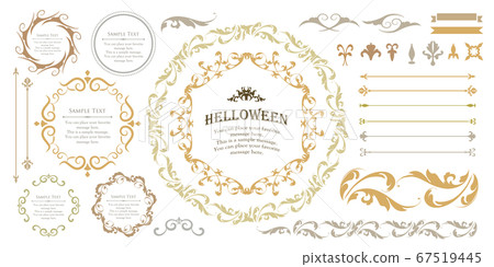 Halloween frame material, Happy Halloween, party, event, decoration material, vintage, ante Halloween frame material, Happy Halloween, party, event, decoration material, vintage, ante 67519445