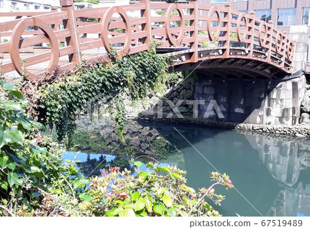 The mountain stream and bridge in Jeju City are beautiful. The mountain stream and bridge in Jeju City are beautiful. 67519489
