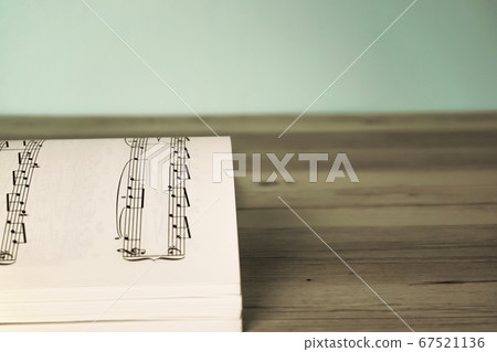 Close up of sheet music. Retro style 67521136