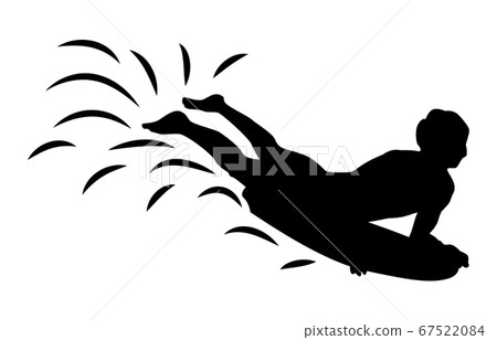 Water sports silhouette body board 1 67522084