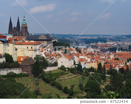 Czech beer garden at Strahov Monastery, Prague 67522414