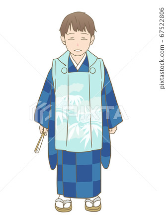 Shichigosan kimono vector illustration (3 years old boy) Shichigosan kimono vector illustration (3 years old boy) 67522806
