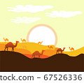 Sahara Arabic Desert on hot summmer 67526336