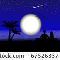 Moon on the Sea landscape view 67526337