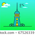 Lighthouse near ocean nature 67526339